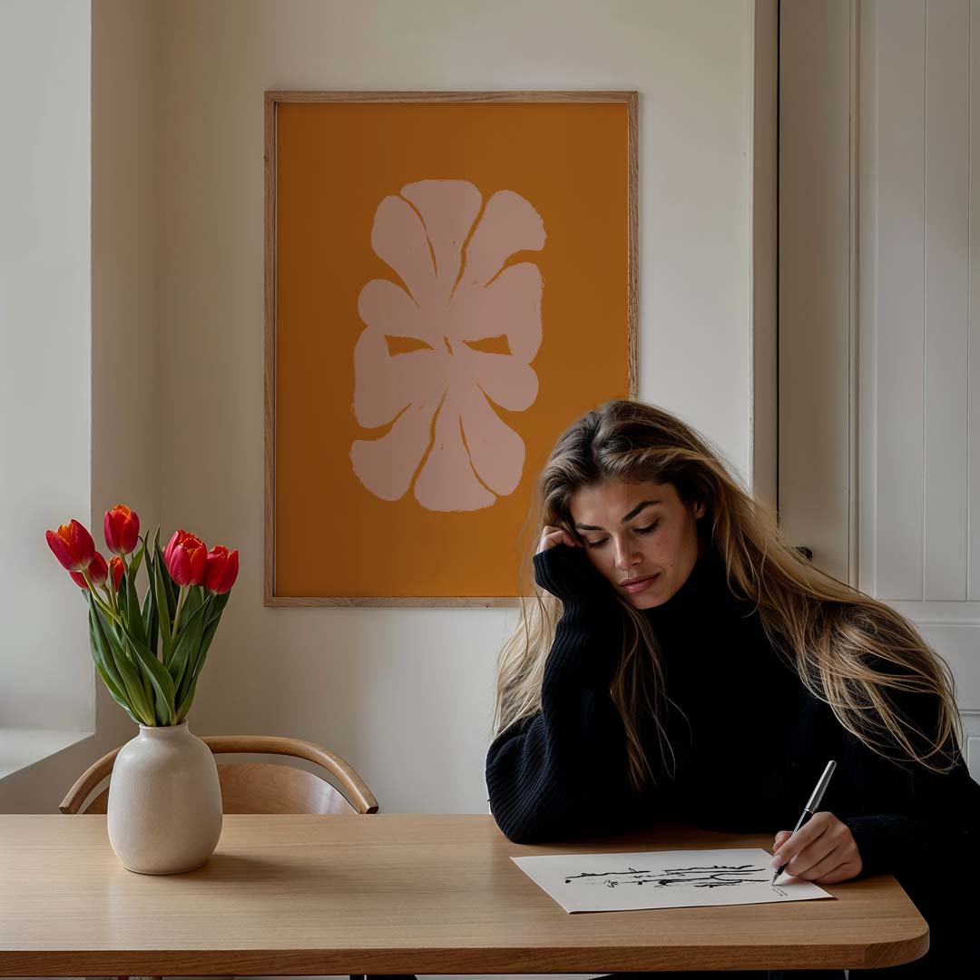 Bloem Abstractie Poster-WallArtistic