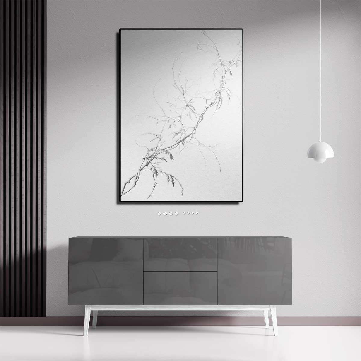 Bamboe in Potlood Kunstwerk-canvas-dibond-plexiglas-wanddecoratie-WallArtistic