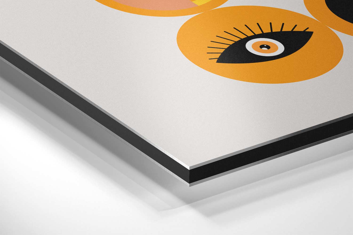 Retro Oogpatroon Kunstwerk Kunstwerk-canvas-dibond-plexiglas-wanddecoratie-WallArtistic