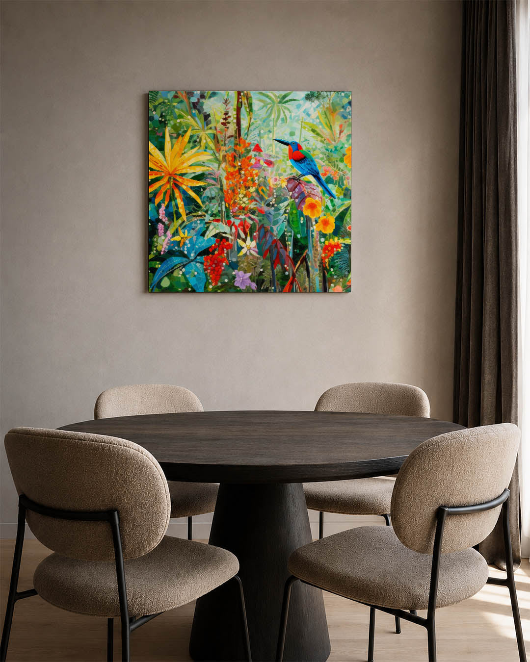 Vrolijke jungle scène Kunstwerk