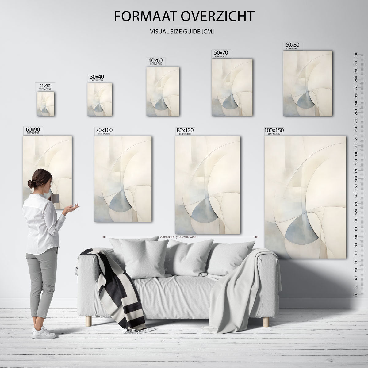 Abstracte lijnen en vormen Poster