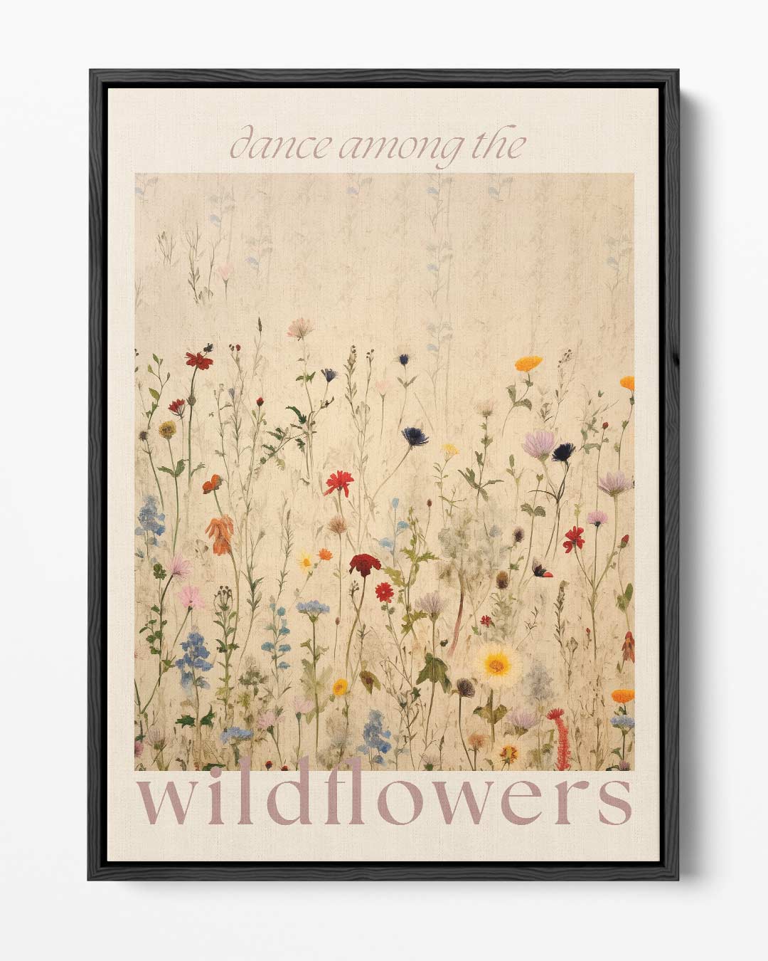 Dans tussen de Wilde Bloemen Kunstwerk-canvas-dibond-plexiglas-wanddecoratie-WallArtistic