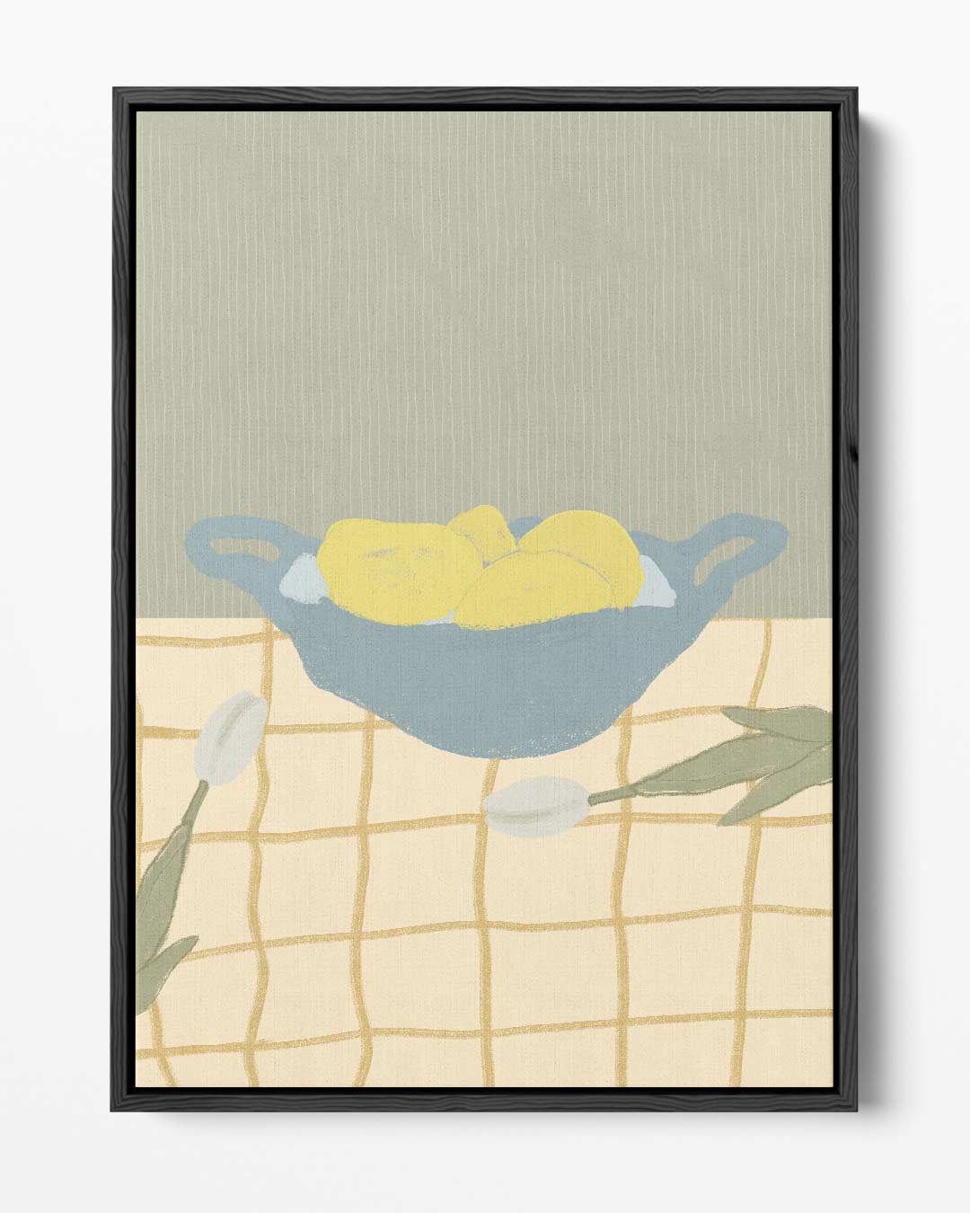 Frisse Citroenen op Tafel Kunstwerk-canvas-dibond-plexiglas-wanddecoratie-WallArtistic