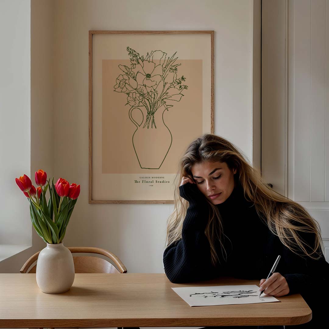 Elegante Bloemenstudie Poster-WallArtistic