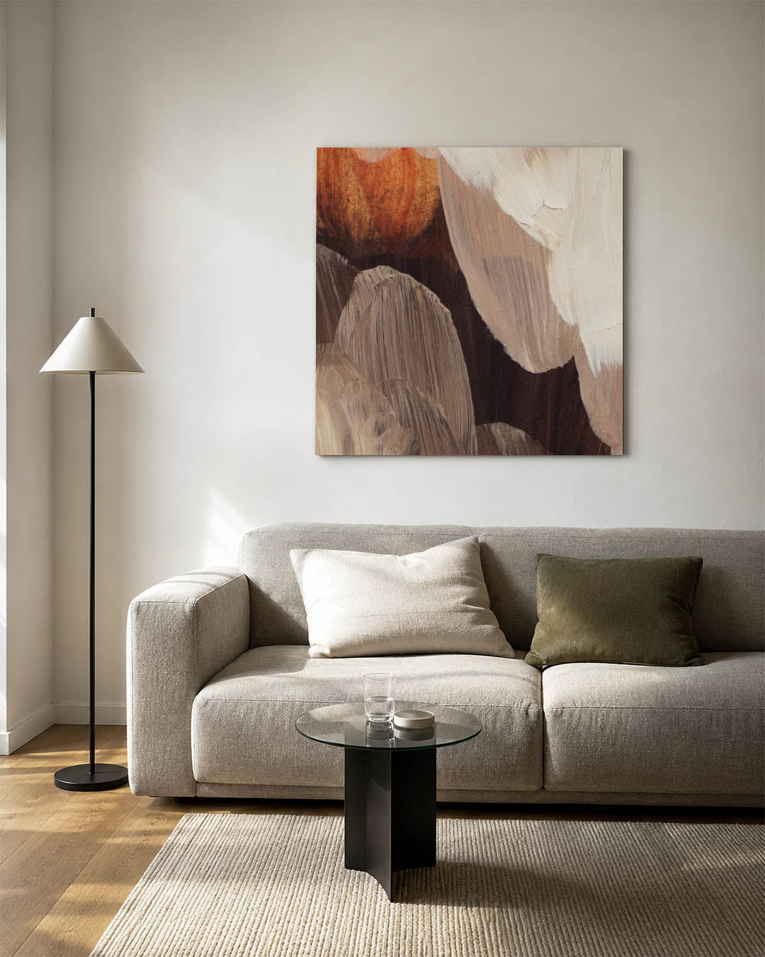 Organische borstelstreken Kunstwerk