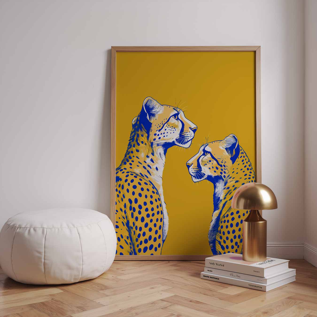 Stijlvolle Gele Luipaard Poster