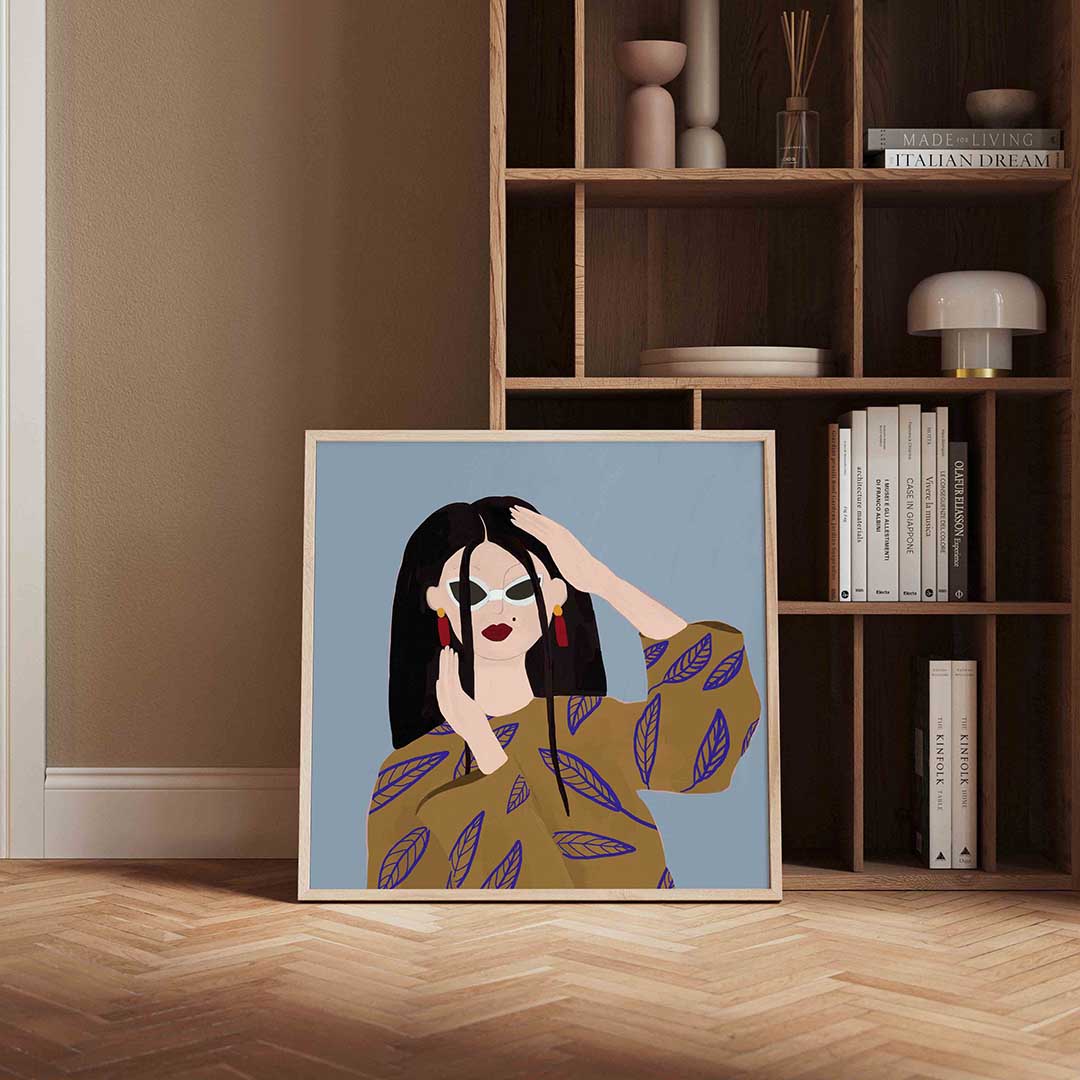 Vrouw met zonnebril Poster