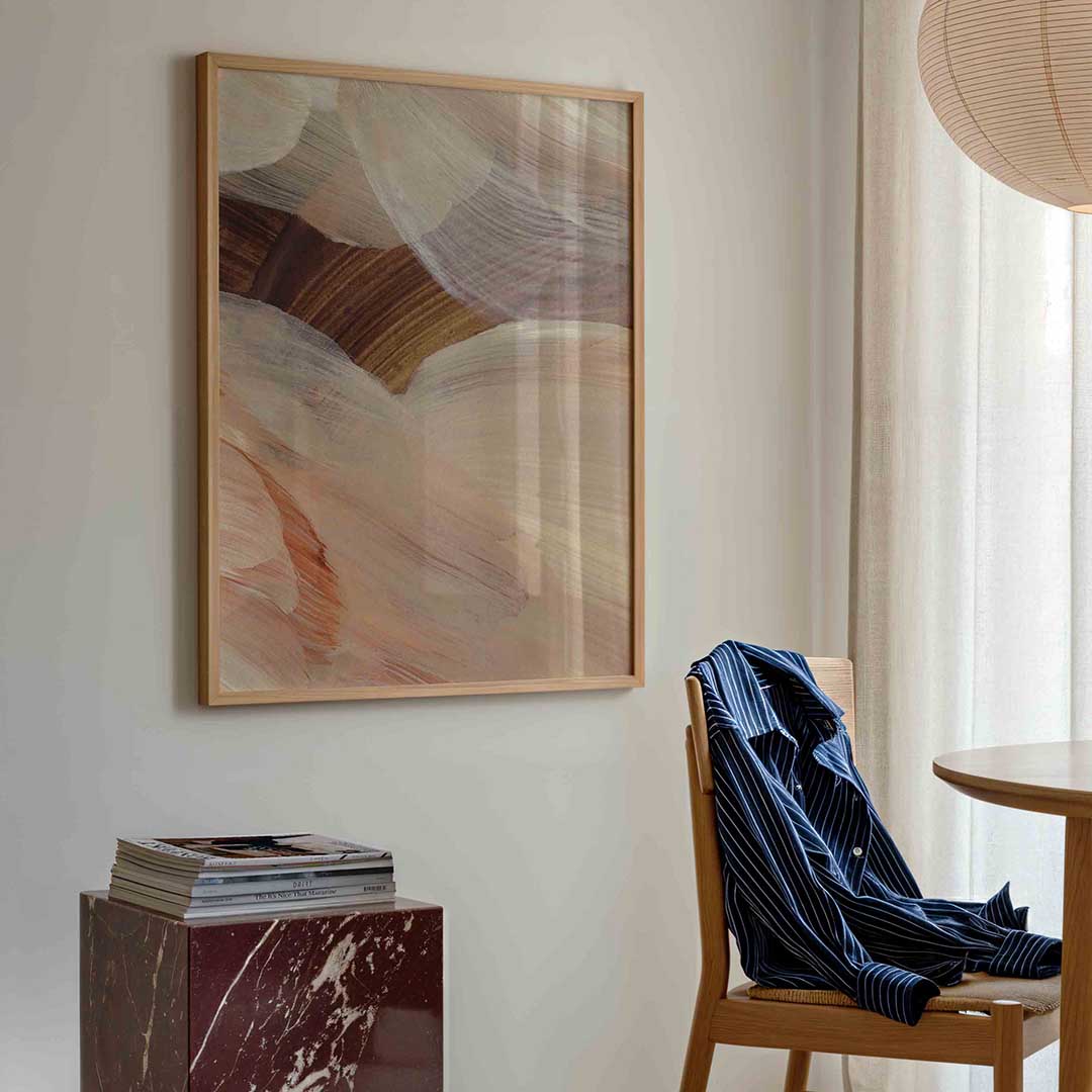 Abstracte penseelstreken Poster