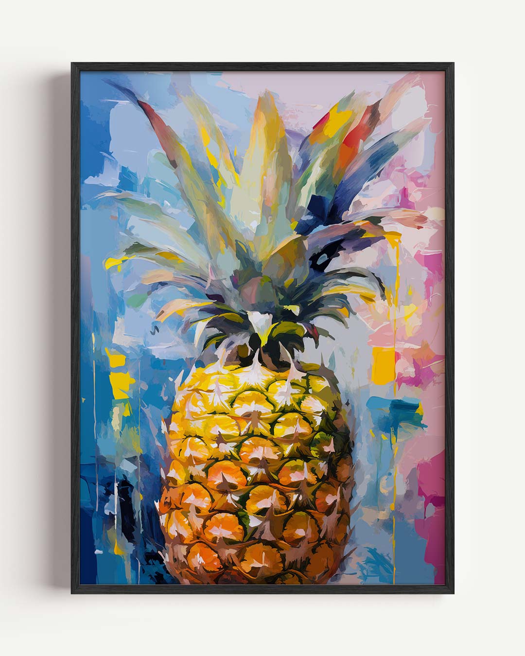 Kleurrijke Ananas Expressie Poster