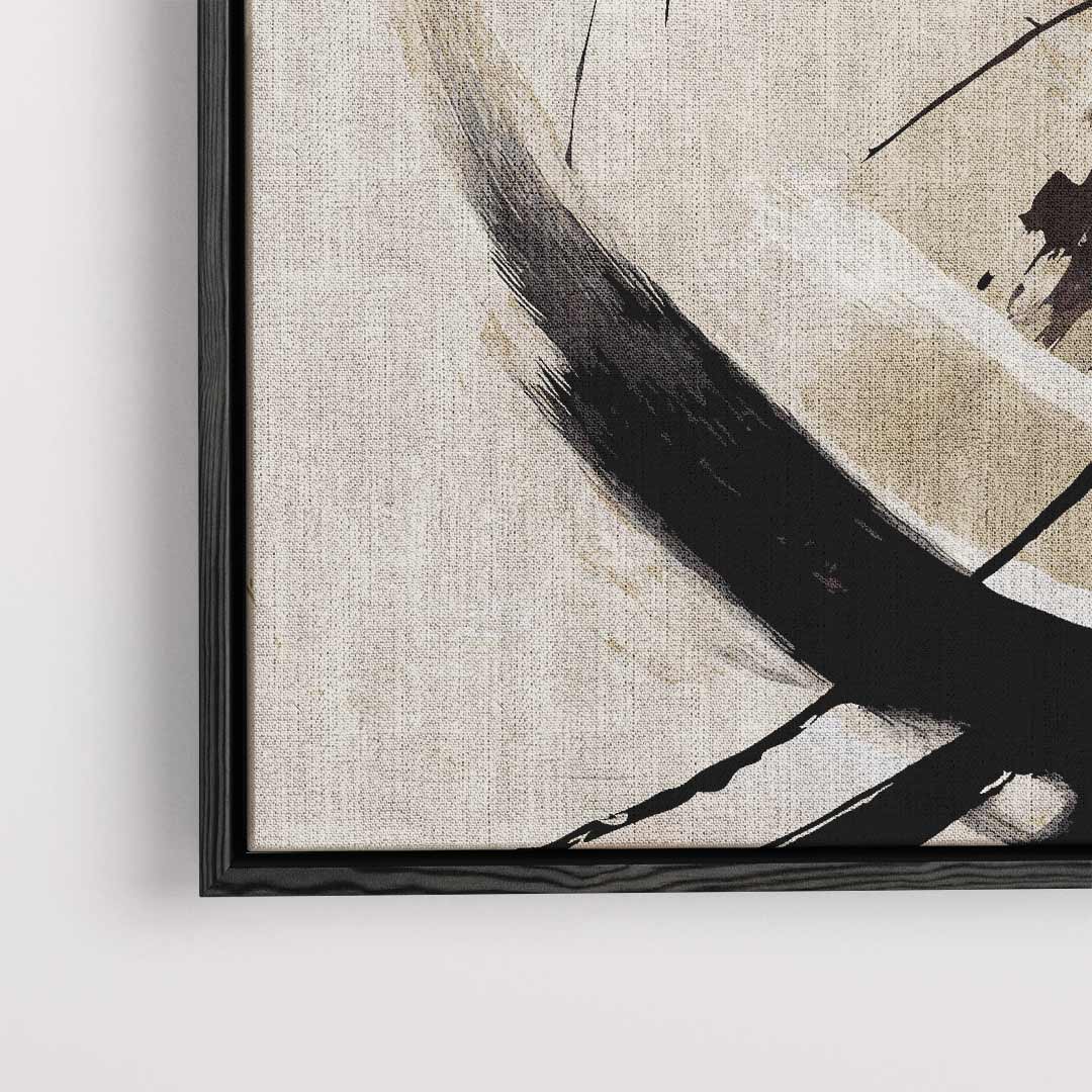 Dynamische Bewegingen in Beigetinten Kunstwerk-canvas-dibond-plexiglas-wanddecoratie-WallArtistic