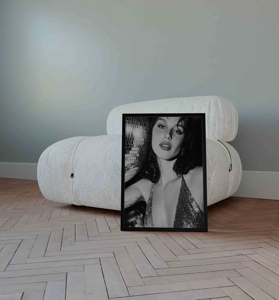 Portret met discobal Poster