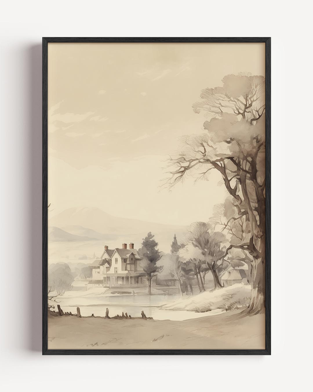 Landelijk Landschap Poster-WallArtistic