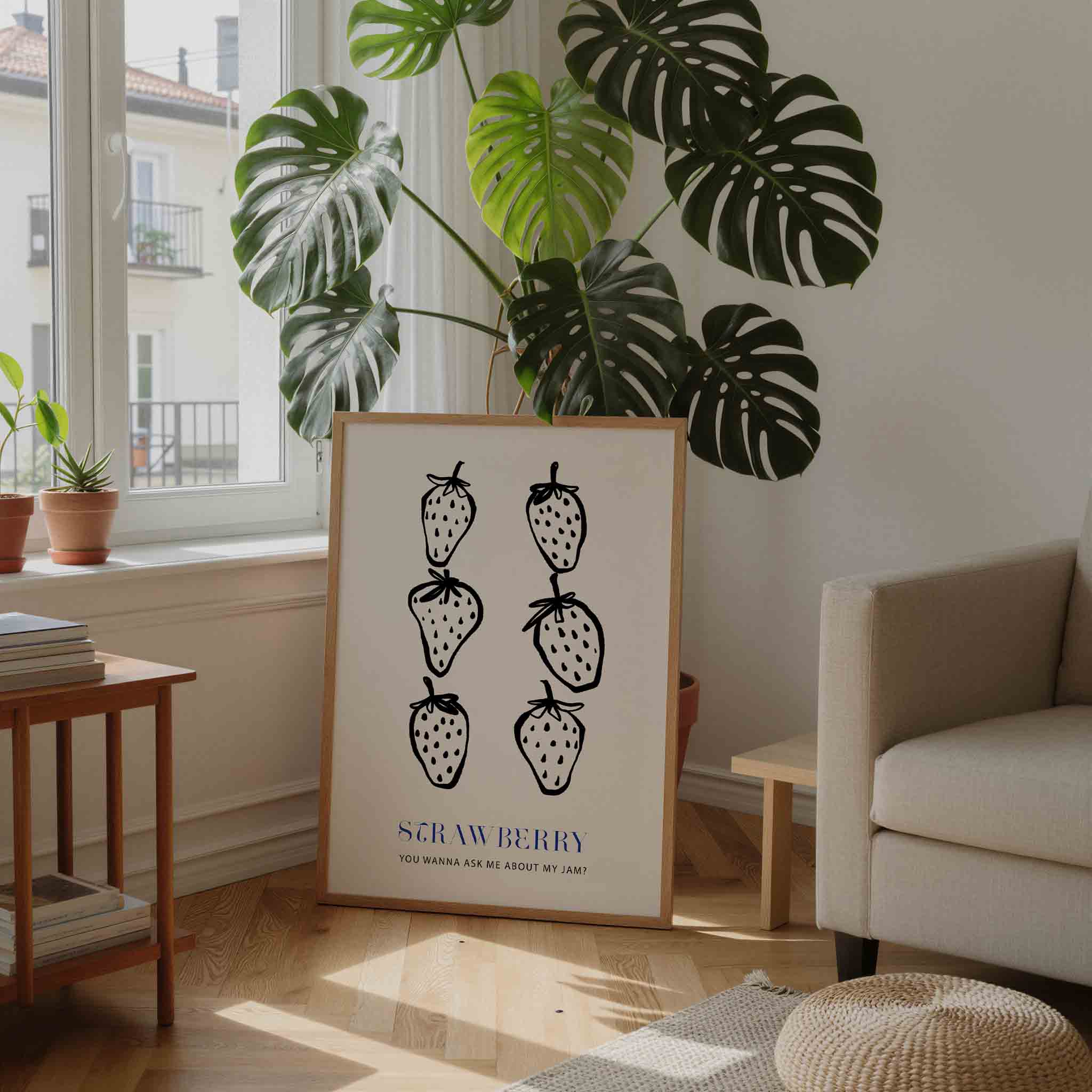 Aardbeien illustratie Poster