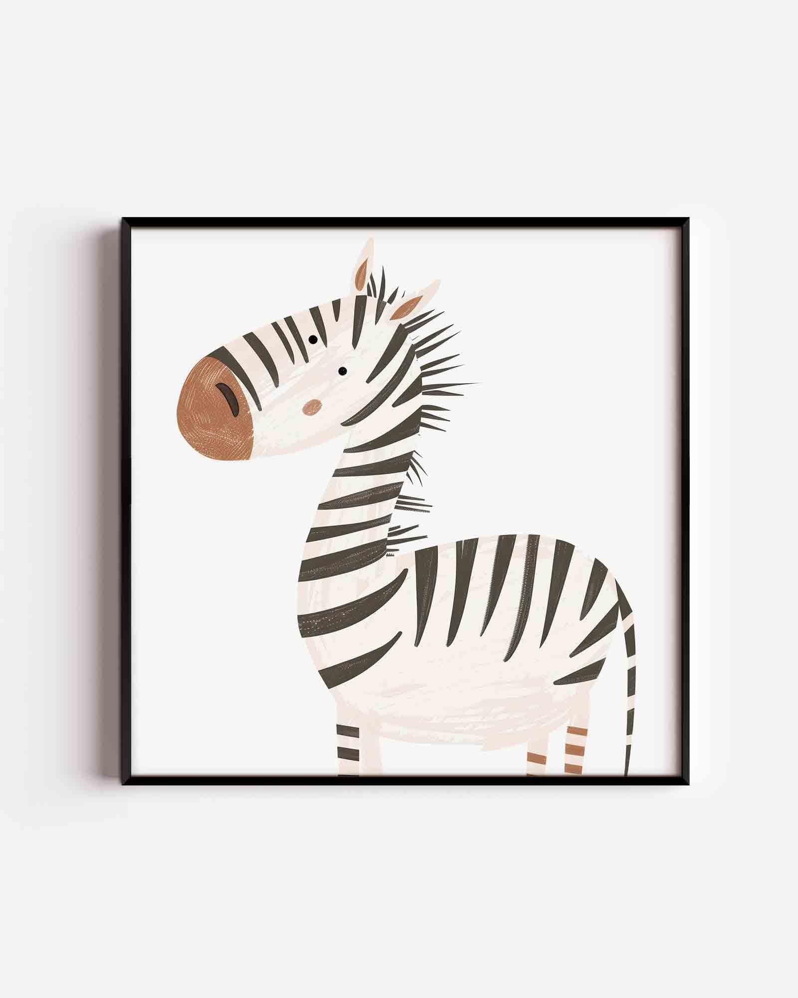 Zebra illustratie Poster