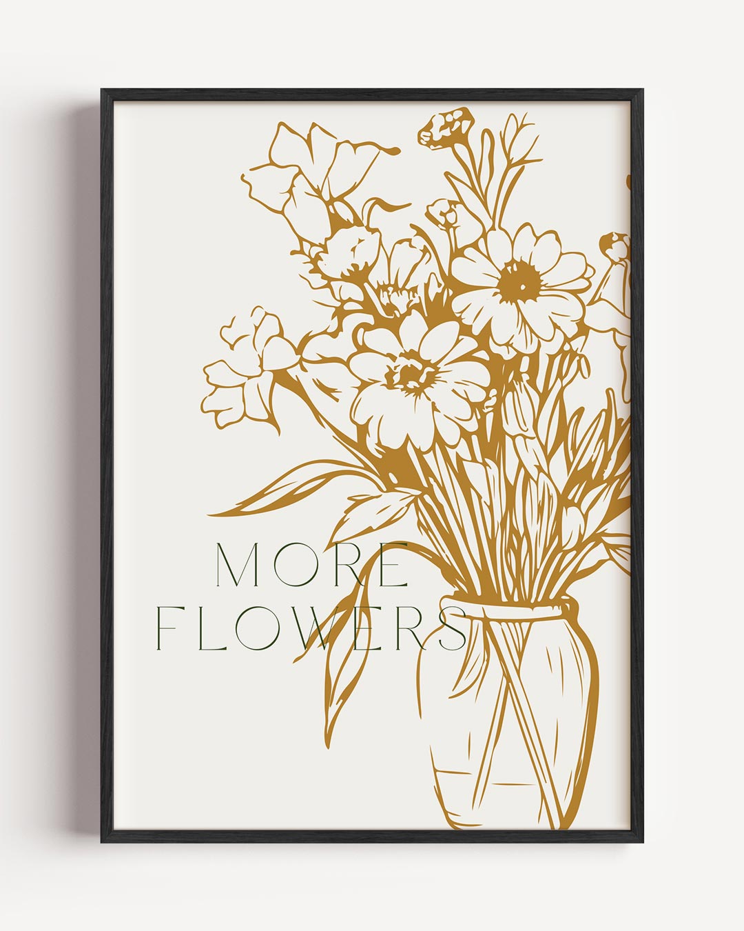 Bloemen Vaas Illustratie Poster-WallArtistic