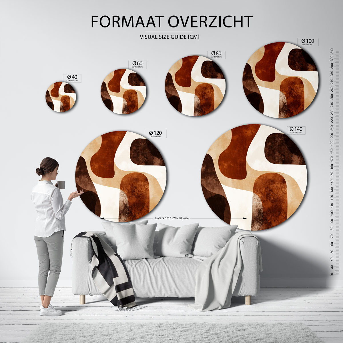 Organische vormen Muurcirkel