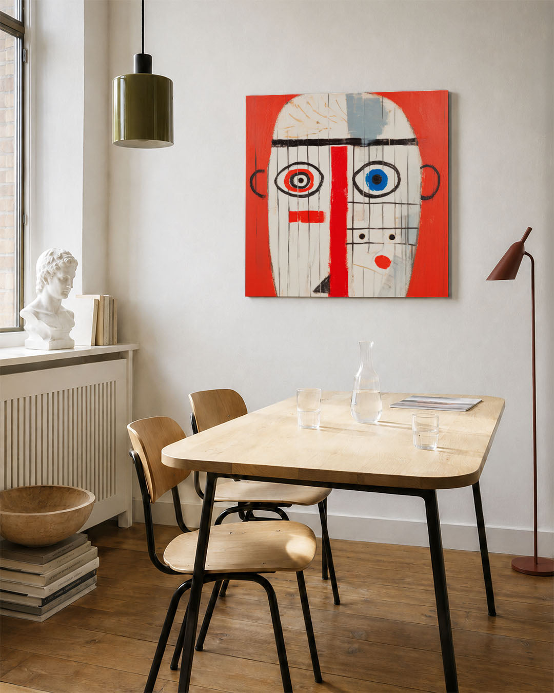 Geometrisch portret Kunstwerk