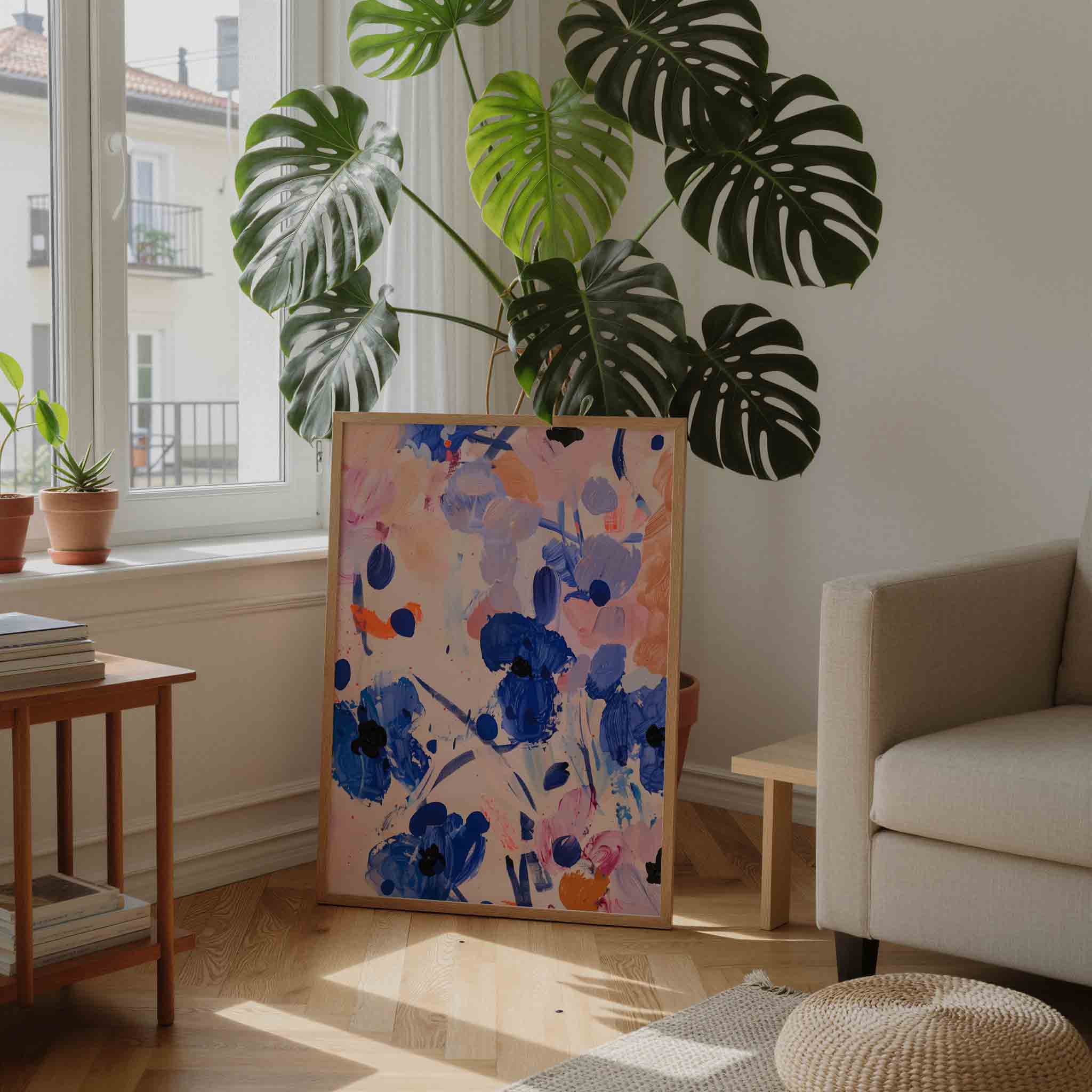 Abstracte bloemen Poster