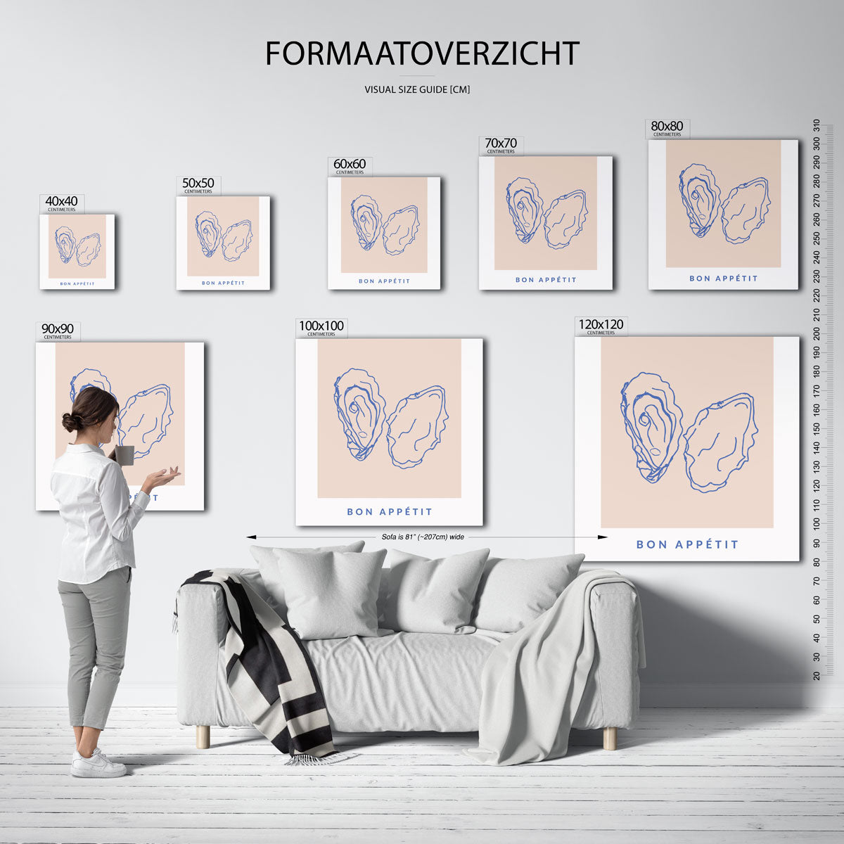 Oesters illustratie Poster