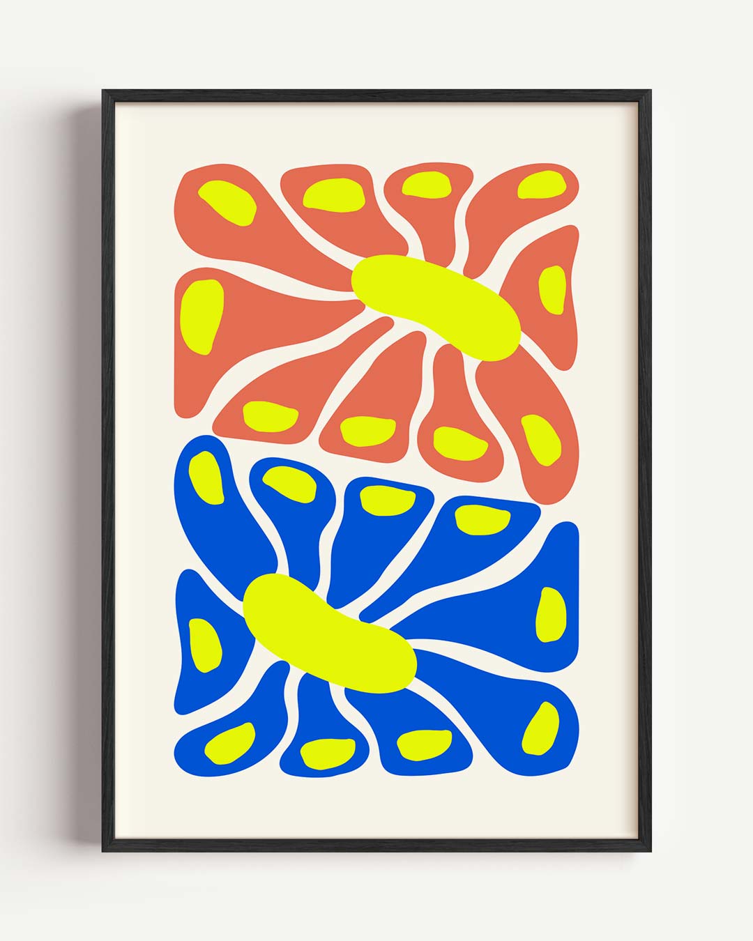Kleurrijke Bloemen Abstractie Poster
