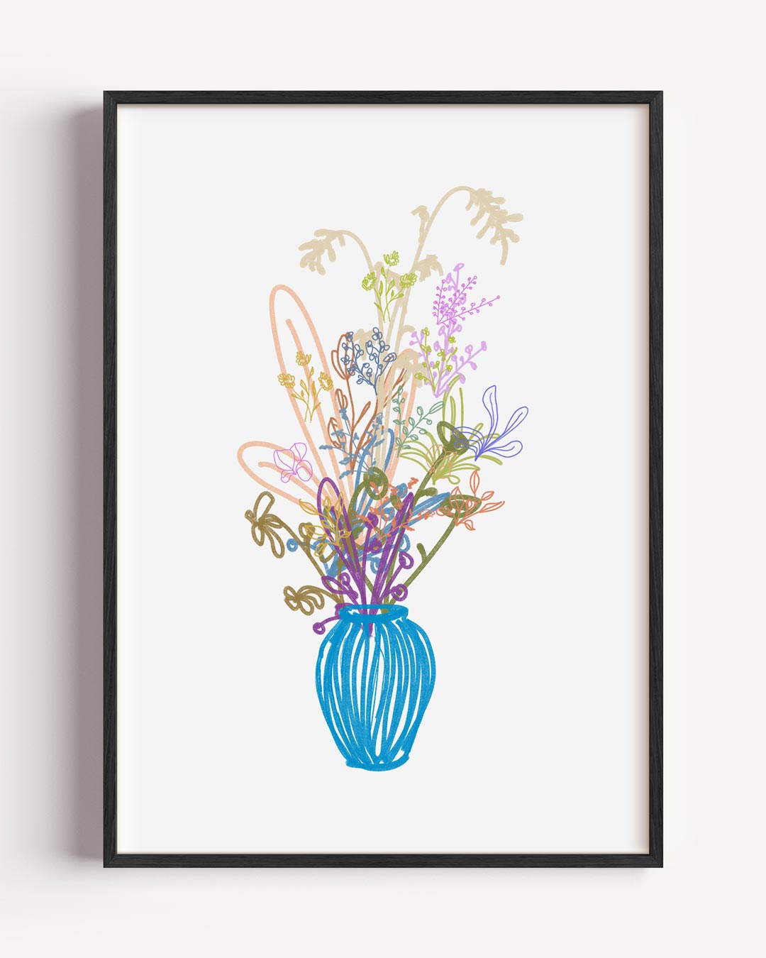 Kleurrijke Bloemenvaas Poster-WallArtistic