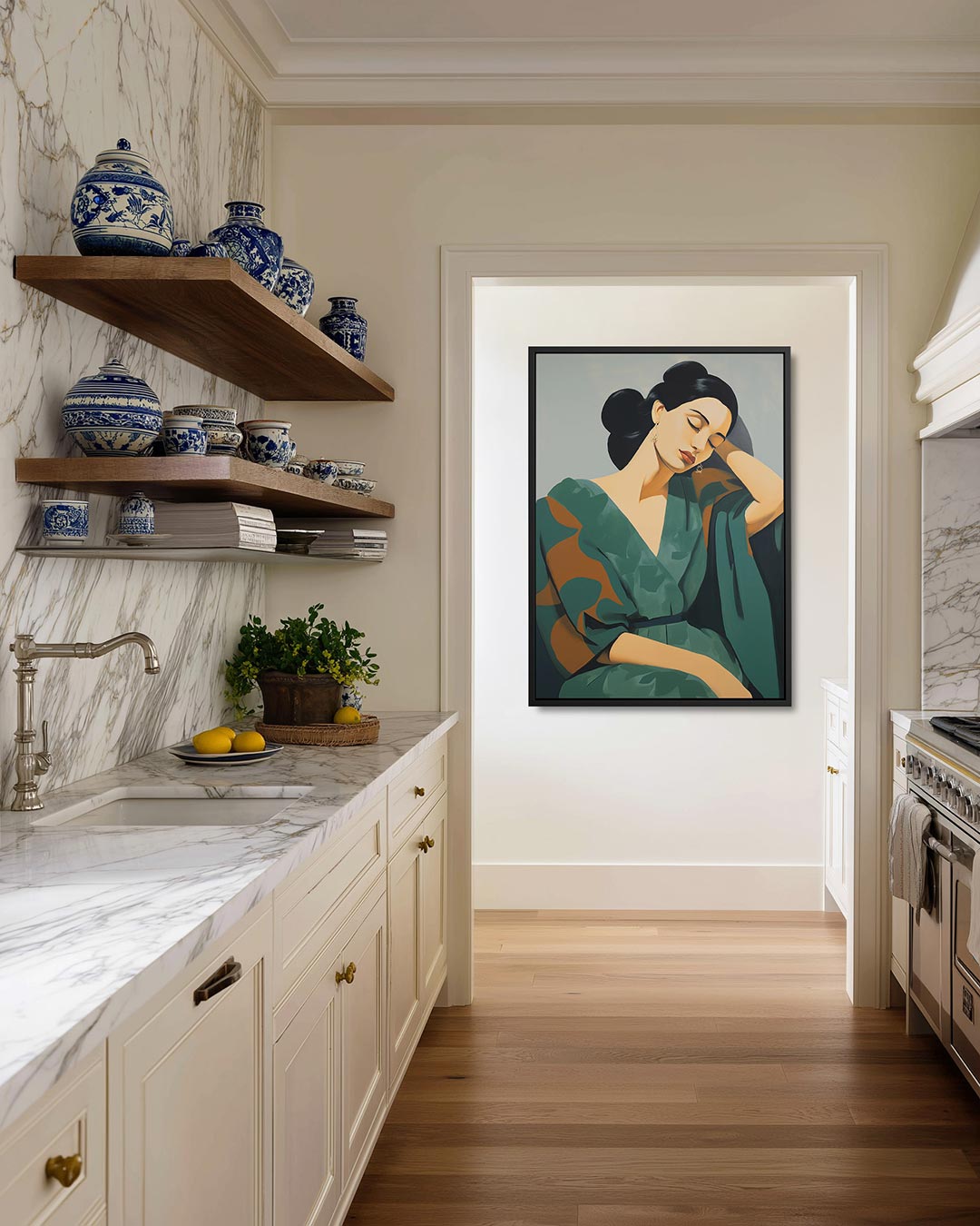 Dromerige vrouw Kunstwerk