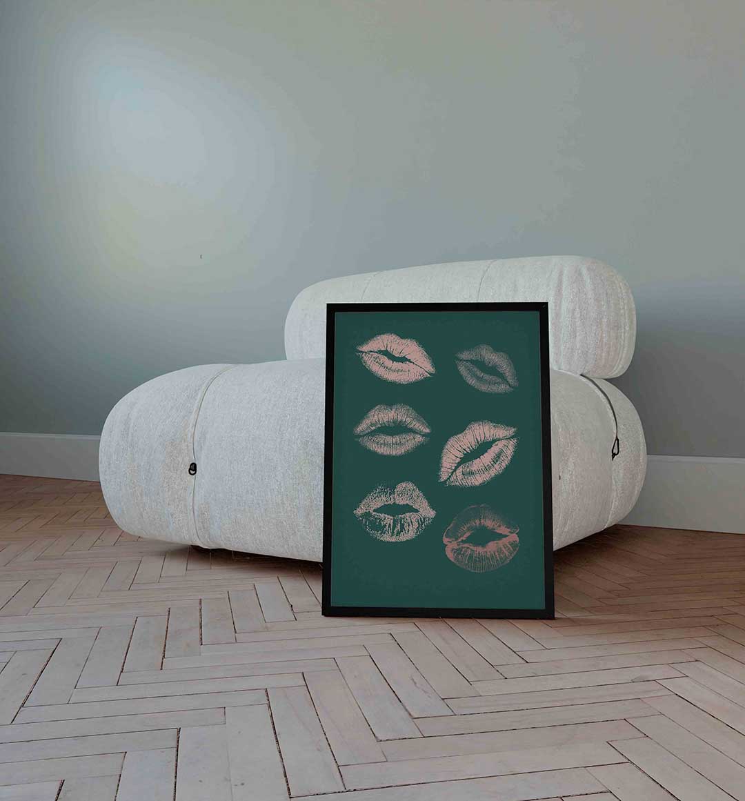 Lippenafdrukken Poster