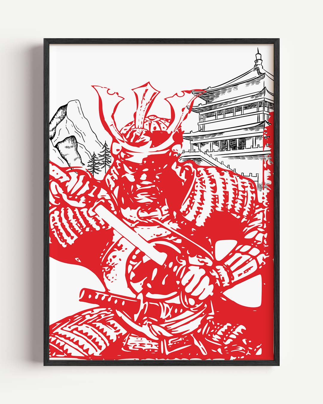 Samurai Krijger Kunstposter