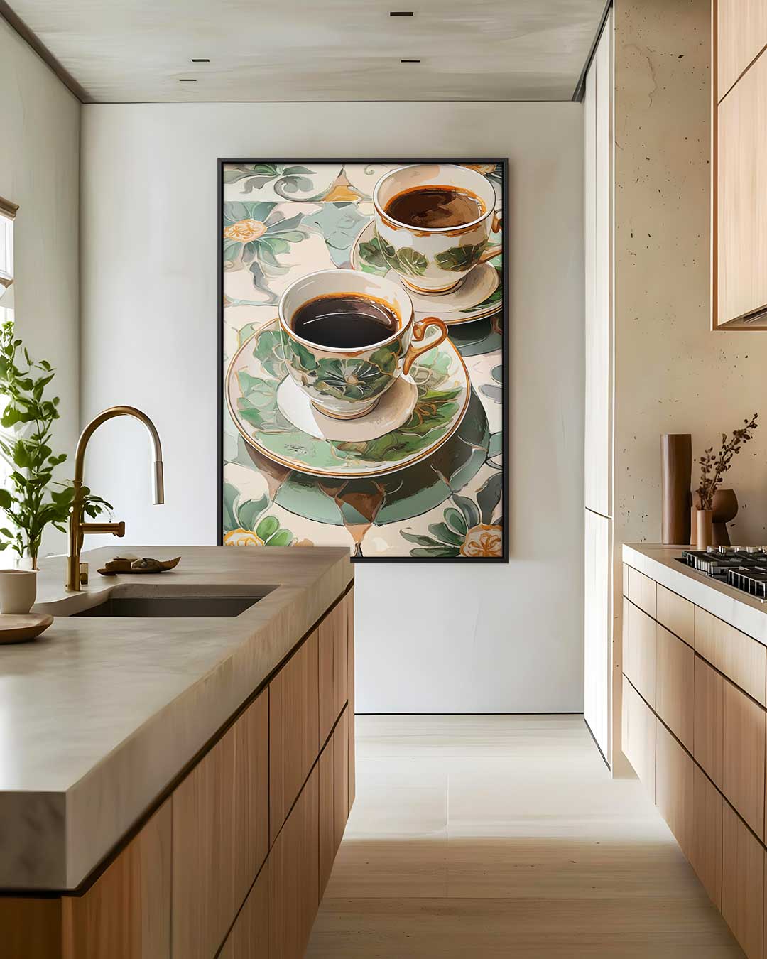 Kunstzinnige Koffie-ervaring Kunstwerk-canvas-dibond-plexiglas-wanddecoratie-WallArtistic