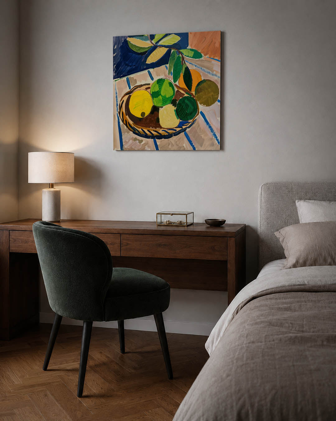 Fruit en bladeren Kunstwerk