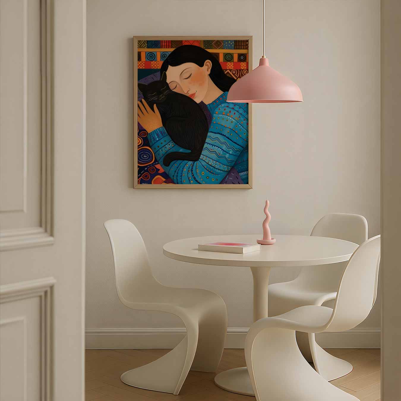 Warme Knuffel met Kat Poster