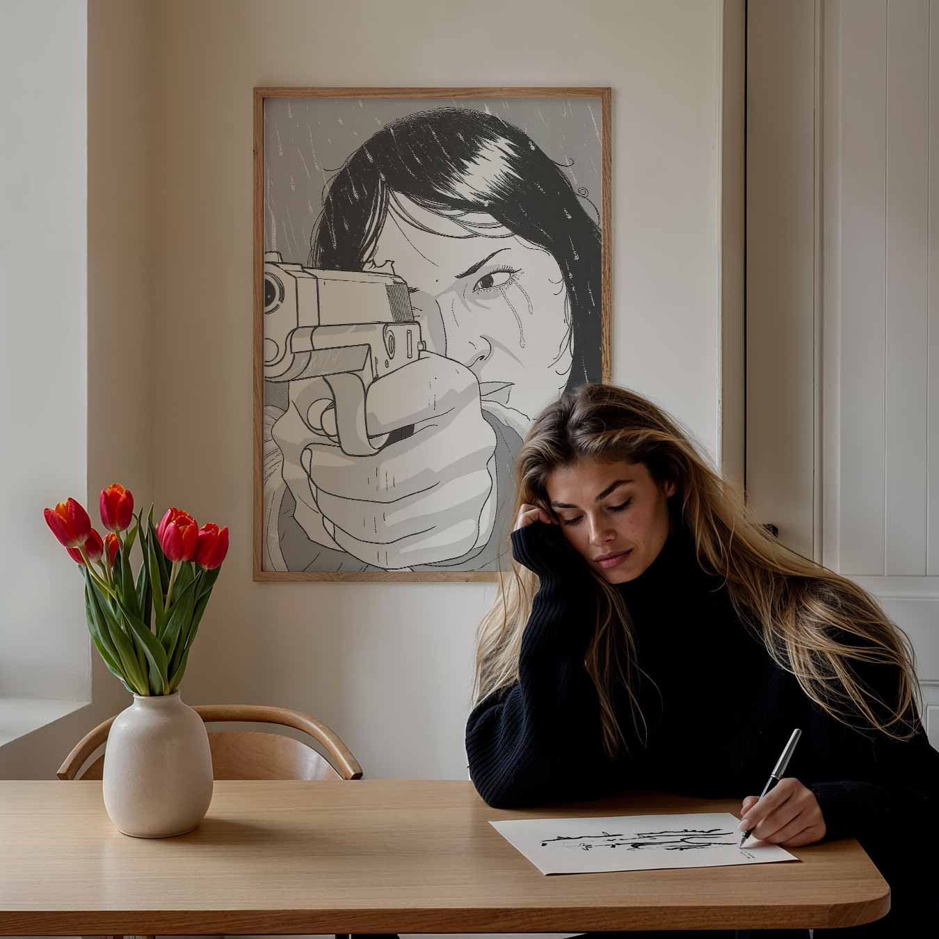 Stoere Vrouw in Actie Poster