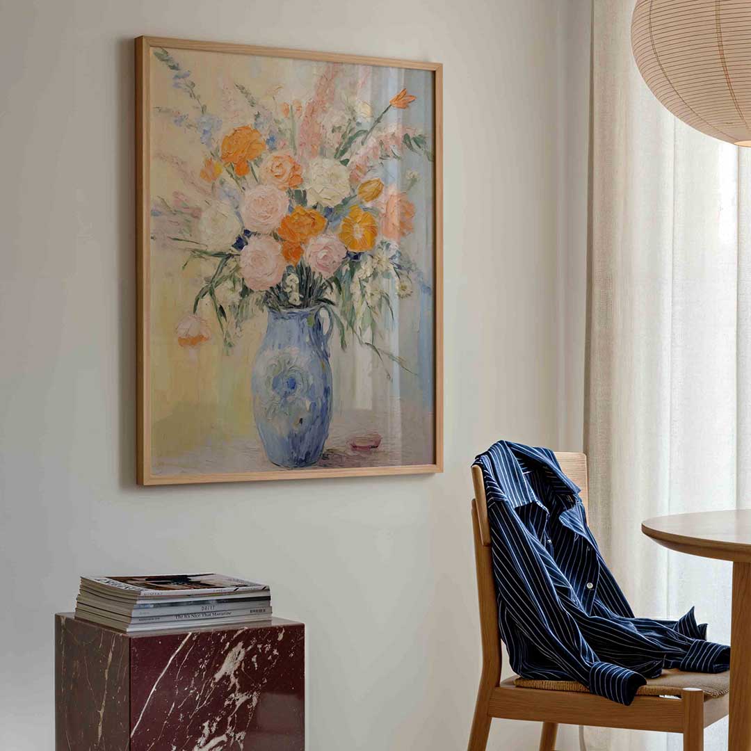 Bloemen in vaas Poster