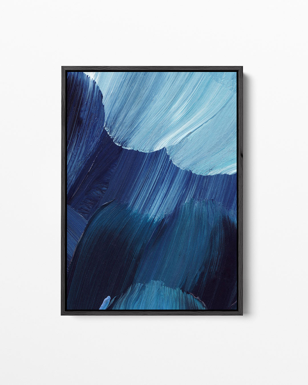 Dynamische blauwe borstels Kunstwerk