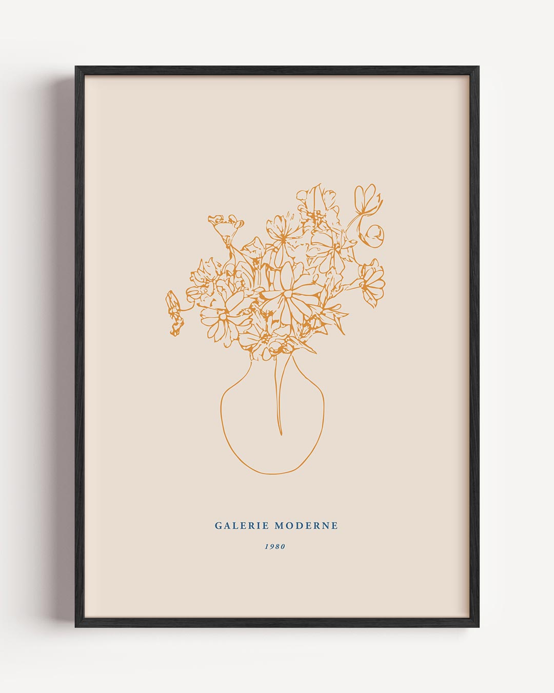 Elegante Bloemenvaas Lijntekening Poster-WallArtistic