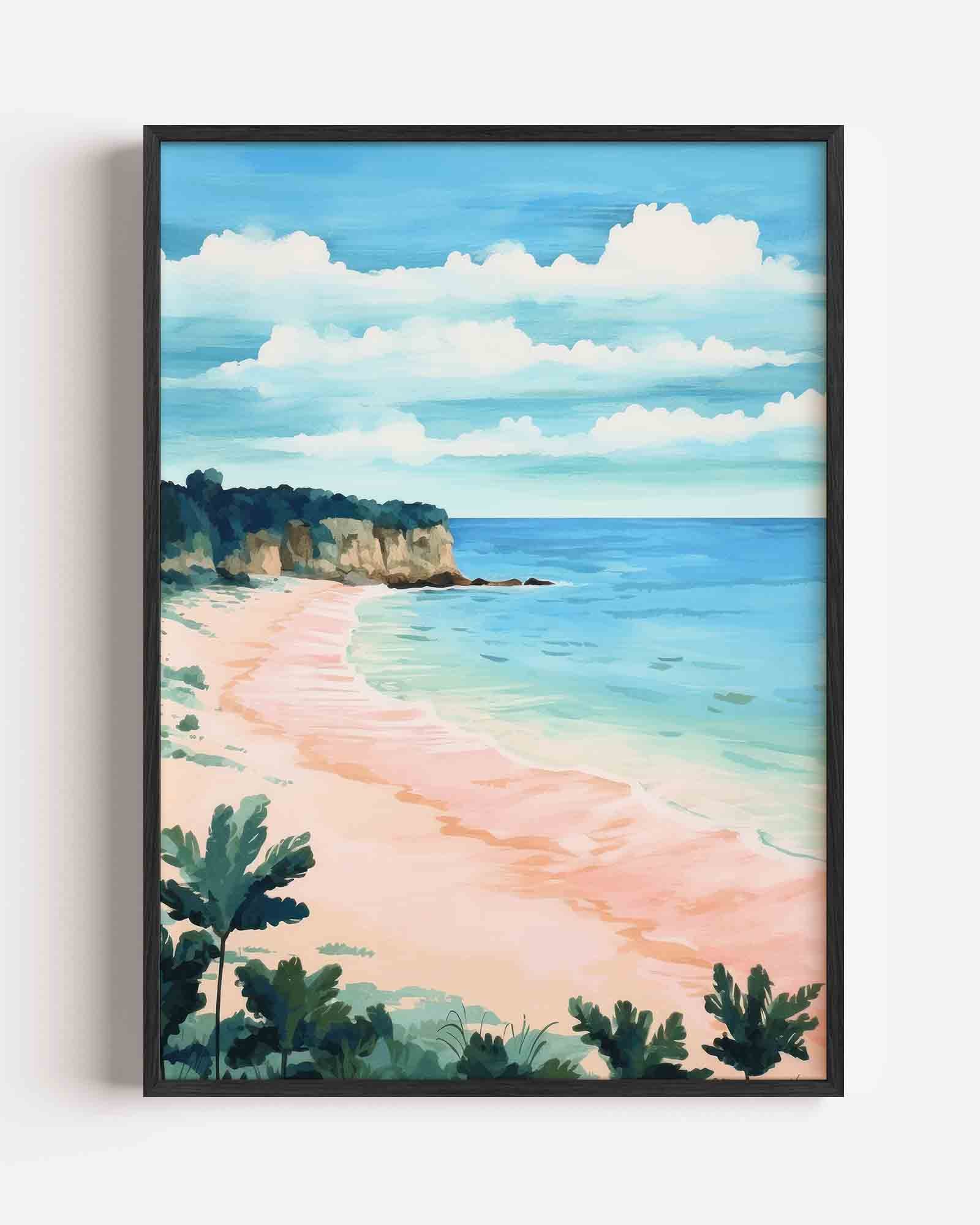 Strand en kliffen Poster