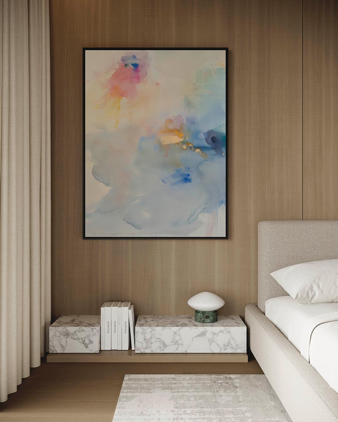 Kleurrijke vegen Kunstwerk