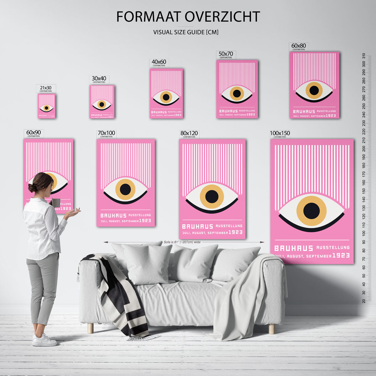 Oog en lijnen Poster