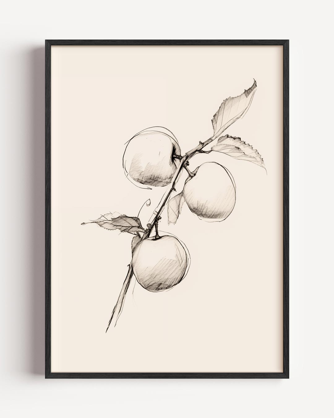 Artistieke Appel Schets Poster-WallArtistic