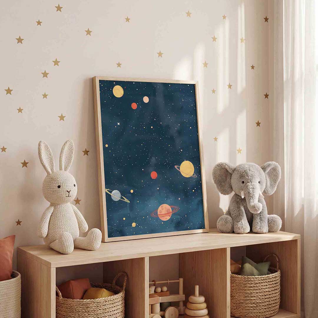 Planeten en sterren Poster