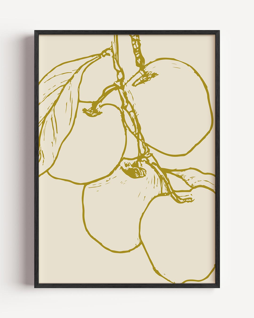 Sierlijke Appel Illustratie Poster-WallArtistic