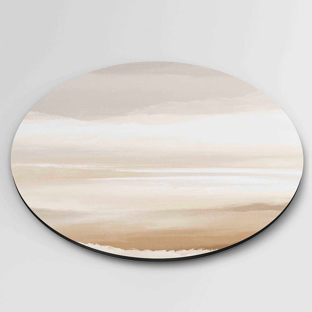 Landschap in beige Muurcirkel