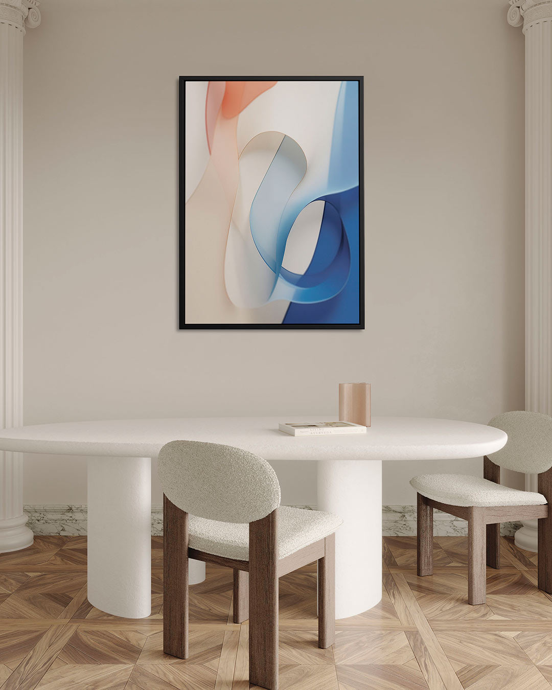 Vloeiende kleurencompositie Kunstwerk