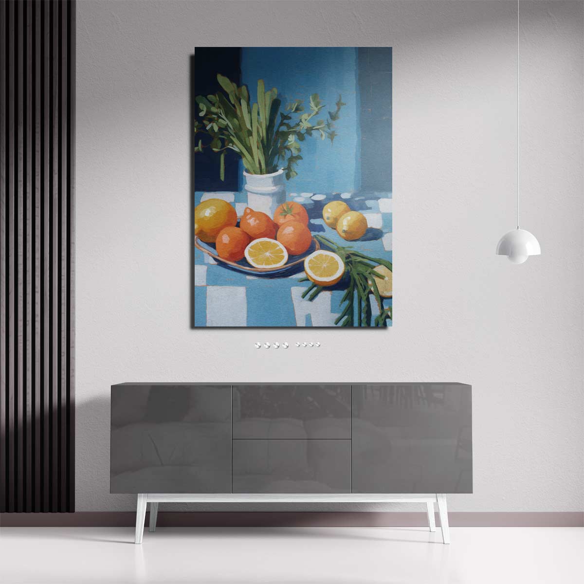 Frisse Citrussymfonie Kunstwerk-canvas-dibond-plexiglas-wanddecoratie-WallArtistic