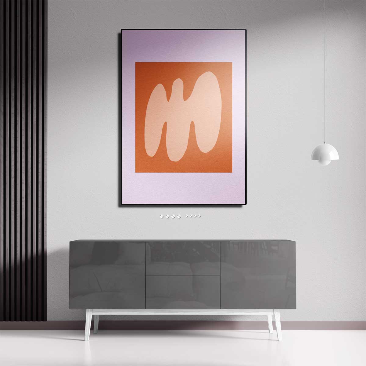 Zachte Abstractie in Perzikkleur Kunstwerk-canvas-dibond-plexiglas-wanddecoratie-WallArtistic