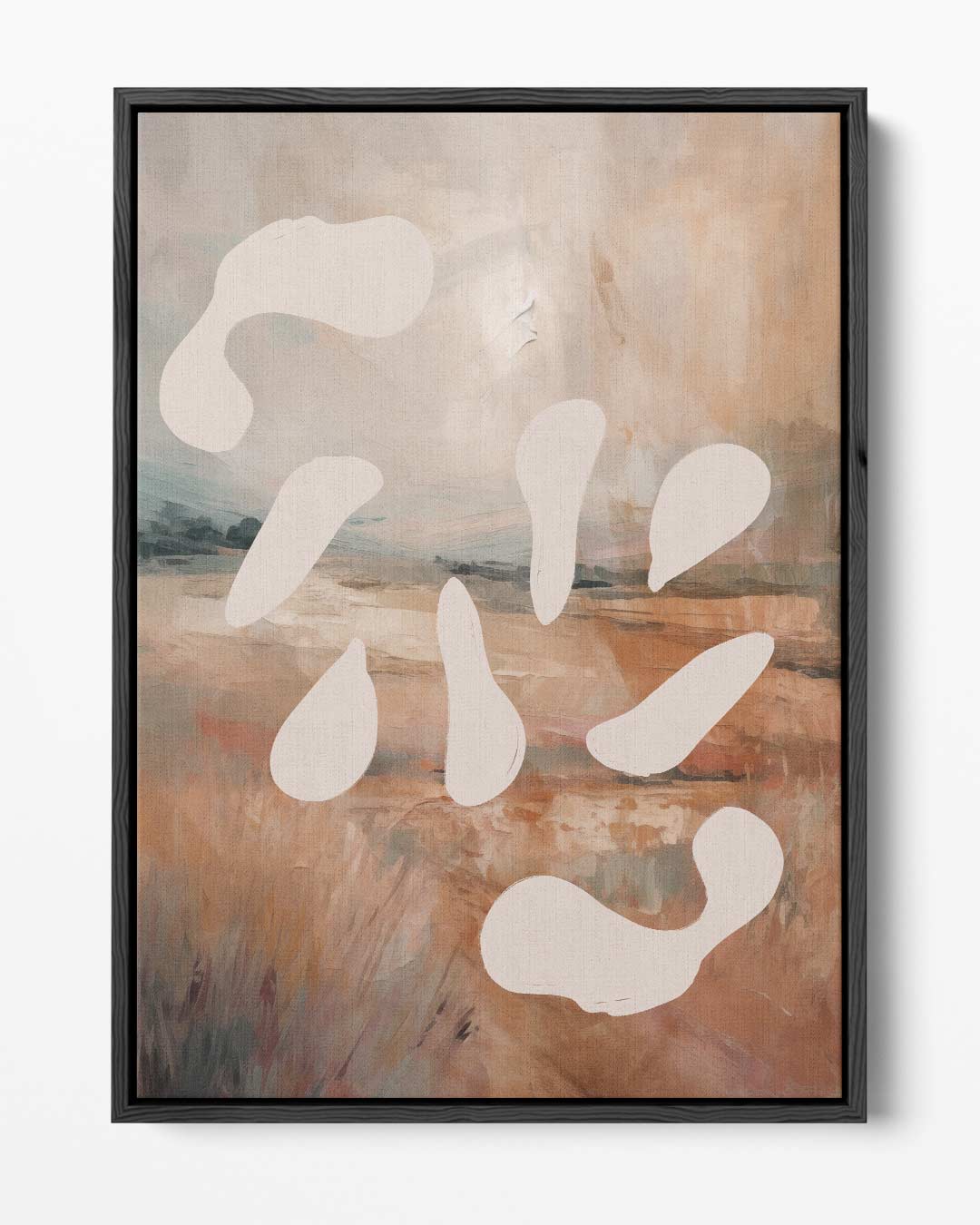Abstract Landschap met Vormen Kunstwerk-canvas-dibond-plexiglas-wanddecoratie-WallArtistic