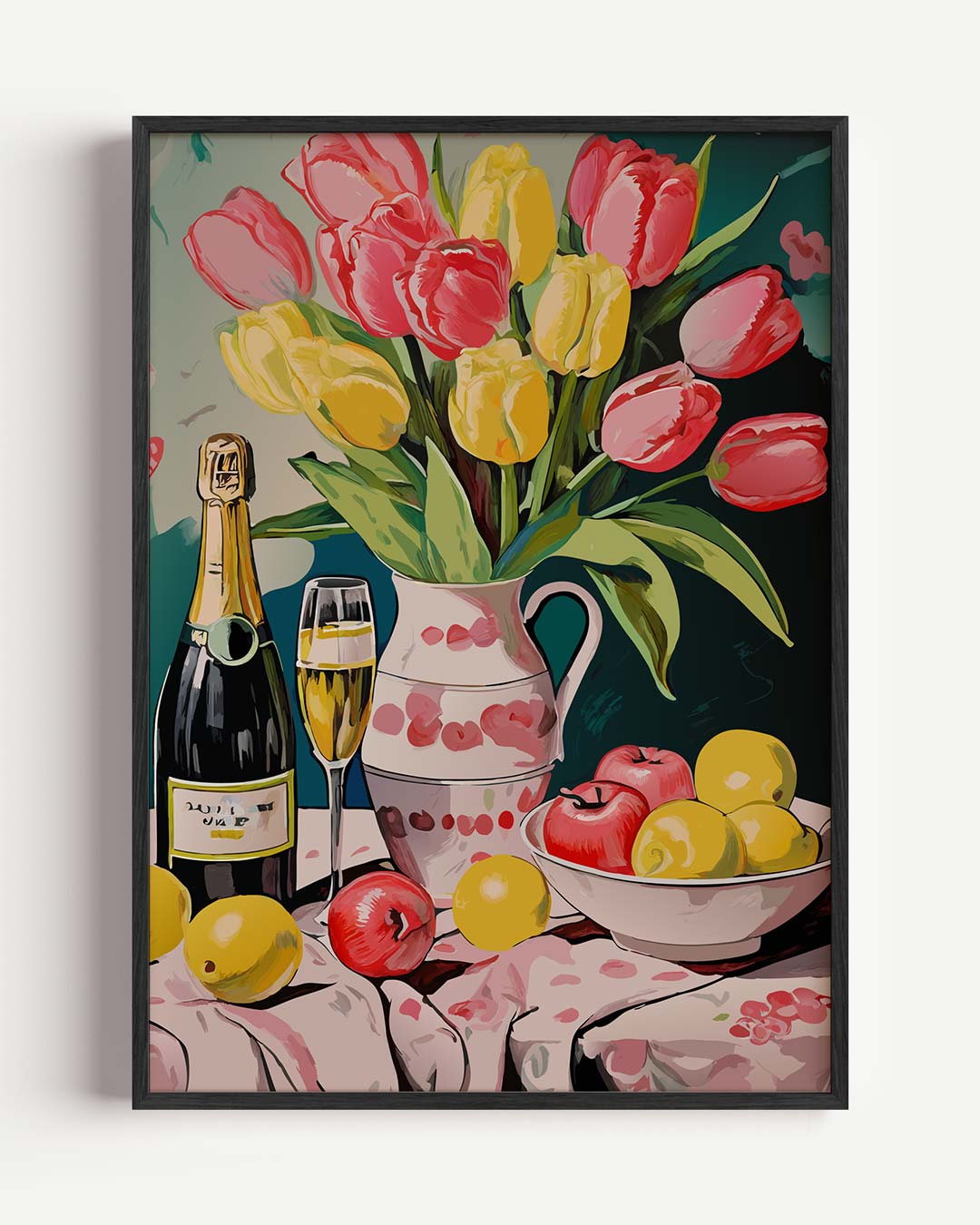 Bloemen en Bubbels Poster