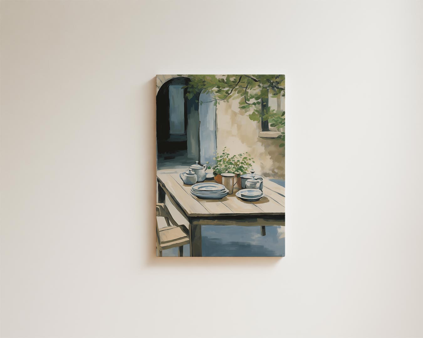 Zomers Tafereel in de Zuid-Franse Tuin Kunstwerk-canvas-dibond-plexiglas-wanddecoratie-WallArtistic