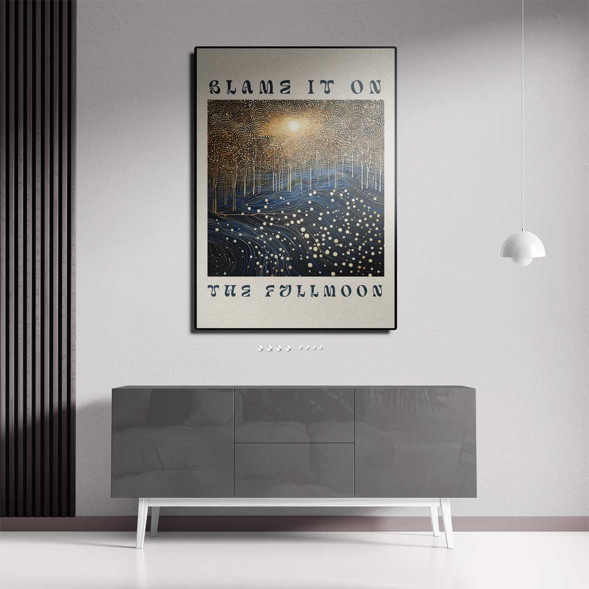 Blame It on the Full Moon Kunstwerk-canvas-dibond-plexiglas-wanddecoratie-WallArtistic