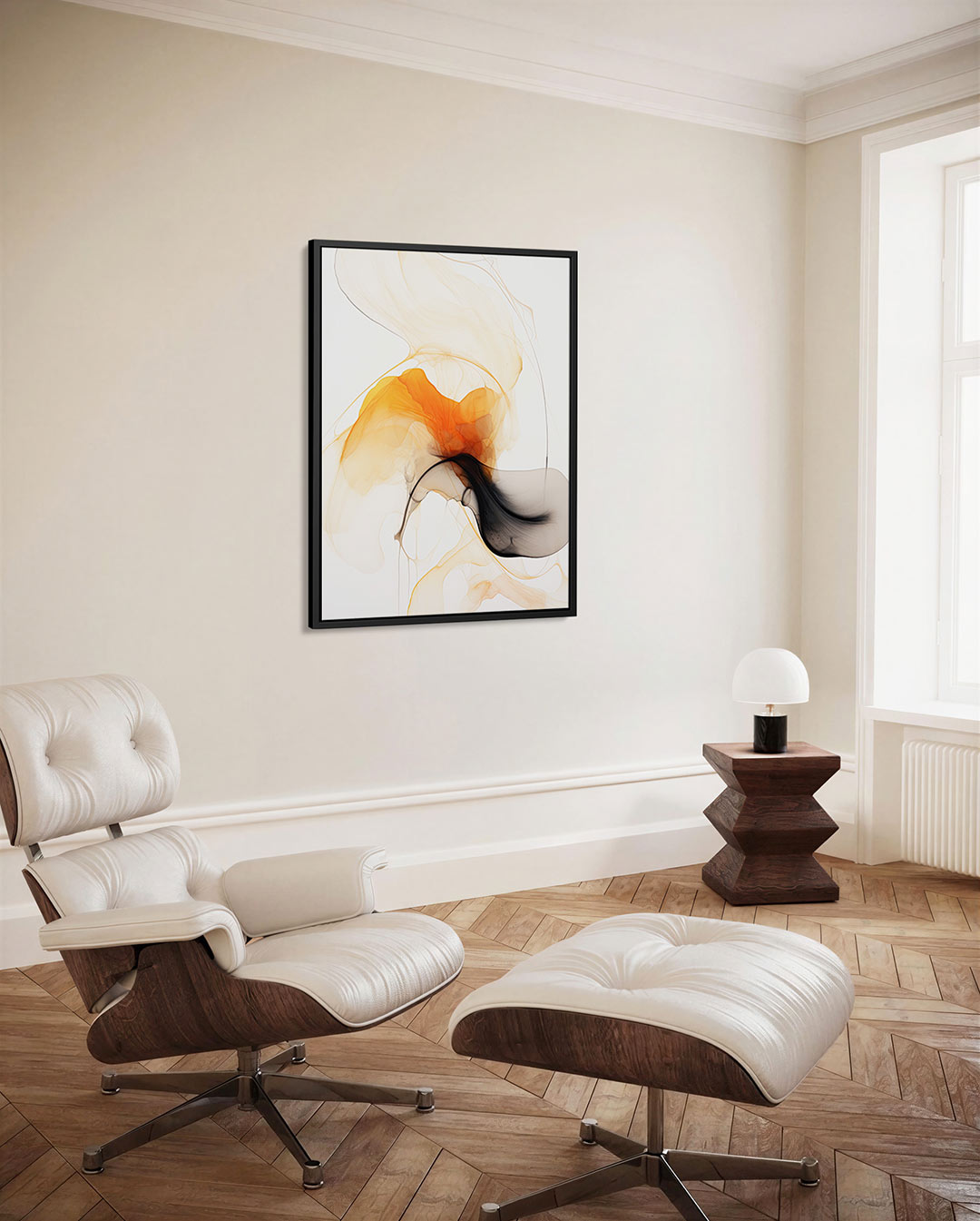 Vloeiende kleurencompositie Kunstwerk
